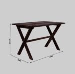 Gunnu Furniture Sheesham Wood Wooden 4 Seater Corel Febric zebra Dining Set with 4 Chairs and One Table - Image 10