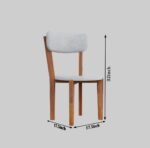 Gunnu Furniture Sheesham Wood Wooden 4 Seater Corel Febric zebra Dining Set with 4 Chairs and One Table - Image 3