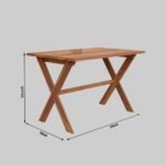 Gunnu Furniture Sheesham Wood Wooden 4 Seater Corel Febric zebra Dining Set with 4 Chairs and One Table - Image 5