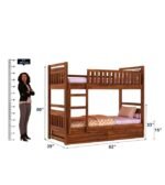 Gunnu Furniture Sheesham Wood Wooden Bunk Bed with Storage for Kids & adult - Image 4