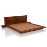 Gunnu Furniture Sheesham Wood Wooden Low Height Platform Bed with two Bedside tables - Image 6