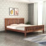 Gunnu Furniture Sheesham Wood Wooden Cot HF Dandi Bed without Storage for Home and Hotel