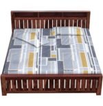 Gunnu Furniture Sheesham Wood Bed without Storage - Image 5