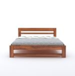 Sheesham Wood Wooden Cot Bed with 2 Horizontal Bar Headboard without Storage for Bedroom, Living Room and Hotel - Image 4