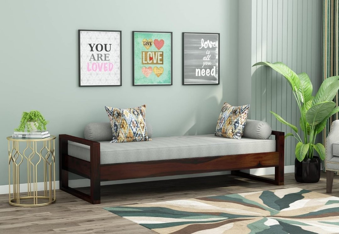gunnu Furniture Sheesham Divan Sofa