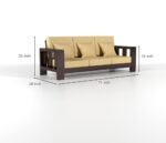 Sheesham Wood Wooden Sofa Set One, Two and Three (1, 2, 3 ) Seater For Home and Office - Image 11