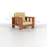 Sheesham Wood Wooden Sofa Set One, Two and Three (1, 2, 3 ) Seater For Home and Office - Image 18