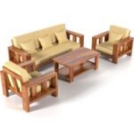 Sheesham Wood Wooden Sofa Set One, Two and Three (1, 2, 3 ) Seater For Home and Office - Image 24