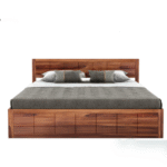 Sheesham Wood Wooden Box Storage Rectangular Slat Bed (King, Queen, Double and Single) - Image 4