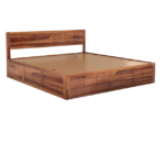 Sheesham Wood Wooden Box Storage Rectangular Slat Bed (King, Queen, Double and Single) - Image 3