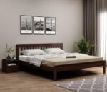 Sheesham Wood Wooden Cot Bed with Vertical Bar Headboard without Storage for Bedroom, Living Room and Hotel - Image 3