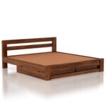 Gunnu Furniture Sheesham Wood Wooden Cot Bed with Two Drawers for Storage - Image 10