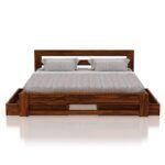 Gunnu Furniture Sheesham Wood Wooden Cot Bed with Two Drawers for Storage - Image 12