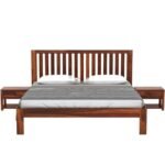 Gunnu Furniture Sheesham Wood Wooden Cot Head Dandi Bed without Storage for Home and Hotel - Image 6