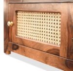 Sheesham Wood Wooden Natural Cane Bed Side Table - Image 8