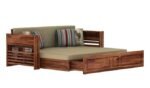 Sheesham Wood Wooden Sofa Cum Bed with Storage for Living Room and Office - Image 3
