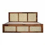 Rattan Solid Sheesham Wood Cane Bed - Image 3