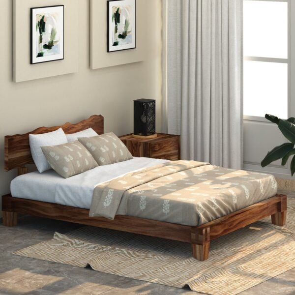 Gunnu Furniture Darwin Bed for Interior design (Rustic Furniture)