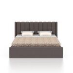 Wooden Upholstered Bed with Tufted Headboard/Wooden Cot/Palaung For Bedroom - Image 5