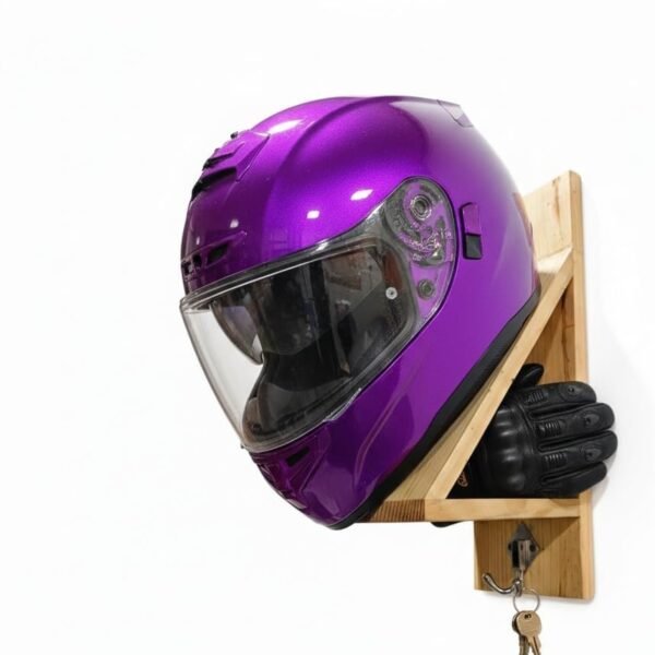 1pc Helmet Holder | Gunnu Helmet Holder- for Coats, Keys, Motorcycle Accessories Multipurpose Wall Mountable Hanger - Perfect for Helmets, Laptops, Handbags, Backpacks, and Umbrellas