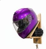1pc Helmet Holder | Gunnu Helmet Holder- for Coats, Keys, Motorcycle Accessories Multipurpose Wall Mountable Hanger - Perfect for Helmets, Laptops, Handbags, Backpacks, and Umbrellas - Image 2