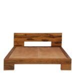 Shiva-P45 Sheesham Wood Queen Size Bed In Rustic Teak Finish - Image 5
