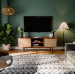 Sheesham Wood Solid Wooden Natural Rattan Cane Tv Cabinet,TV Unit Console table - Image 2